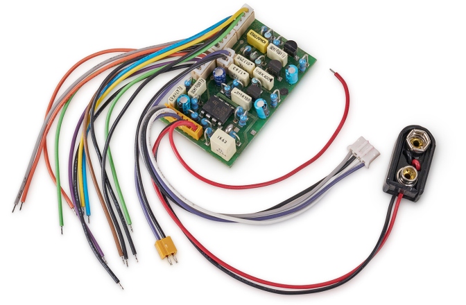  Placă preamplificator bas MEC Pickups  3-Way Electronics with two switchable Mid-Frequencies, Preamp Only