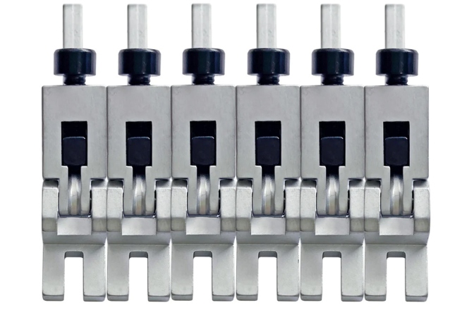  Set saddles Floydrose Floyd Rose  FRP1BSSSC - 1000 Series Pro 6-String Saddle Set - Satin Chrome