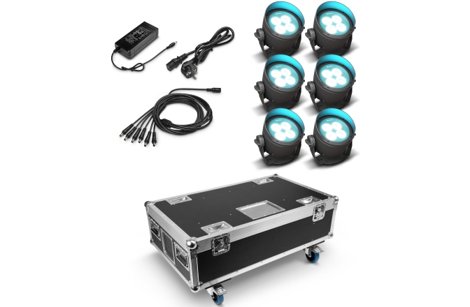 6 x CLDROPB4 în carcasă de încărcare cu sursă de alimentare Cameo DROP B4 TOURING SET 2