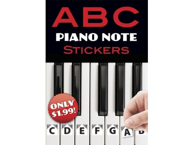 A B C Piano Note Stickers