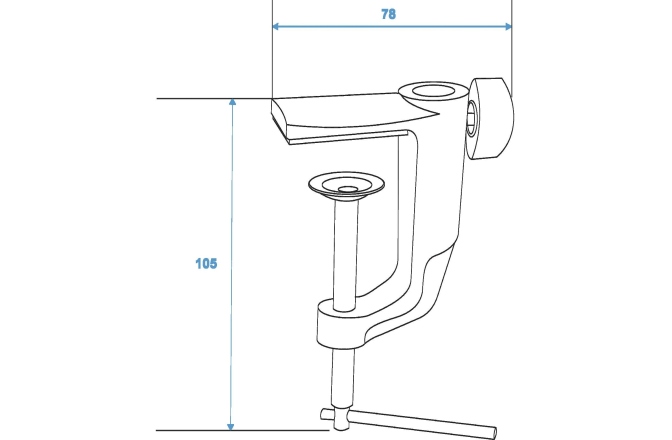 Accesoriu prindere masă Omnitronic Holder Type A f. Table-Microphone Arm bk