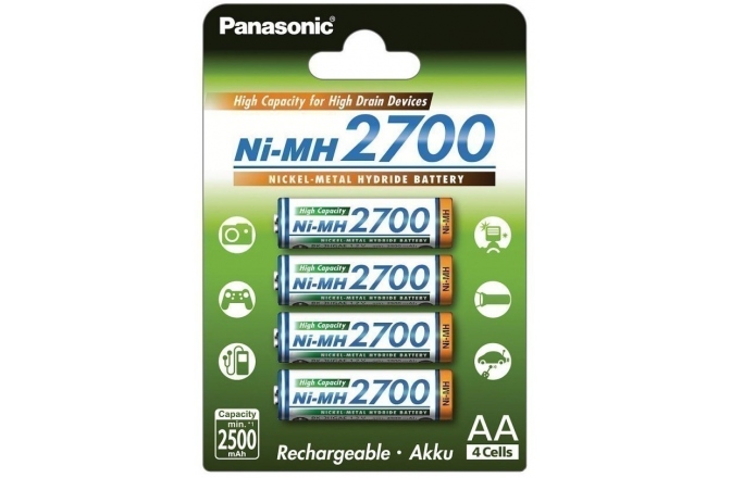Acumulatori Panasonic AA R6 2700mAh Ni-Mh Set