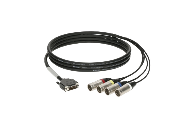 Adaptor CATLink breakout DMX Klotz CATLink RACK 4-channel breakout loomD-Sub 15p M - 4x XLR 5p M - 1.2 m
