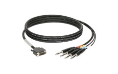 Adaptor CATLink tip „fan-out”  Klotz CATLink RACK 4-channel breakout loomD-Sub 15p M - 4x TRS 3p M - 1.2 m