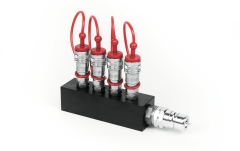 Adaptor/distribuitor TCM FX CO2 Distribution Block (4x3/8 in to 1x3/8 out)