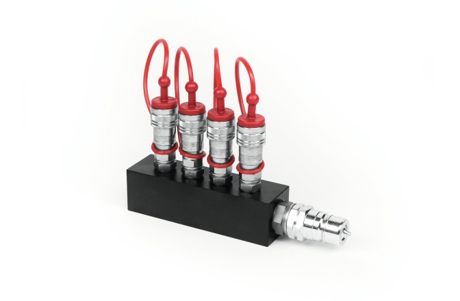 Adaptor/distribuitor TCM FX CO2 Distribution Block (4x3/8 out to 1x3/8 in)