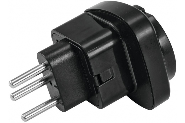 Adapter EU/CH Plug 10A bk