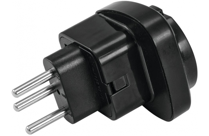 Adaptor EU/CH Omnitronic Adapter EU/CH Plug 10A bk