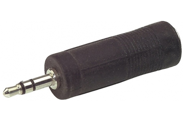 Adaptor 6.3 mm stereo jack plug socket