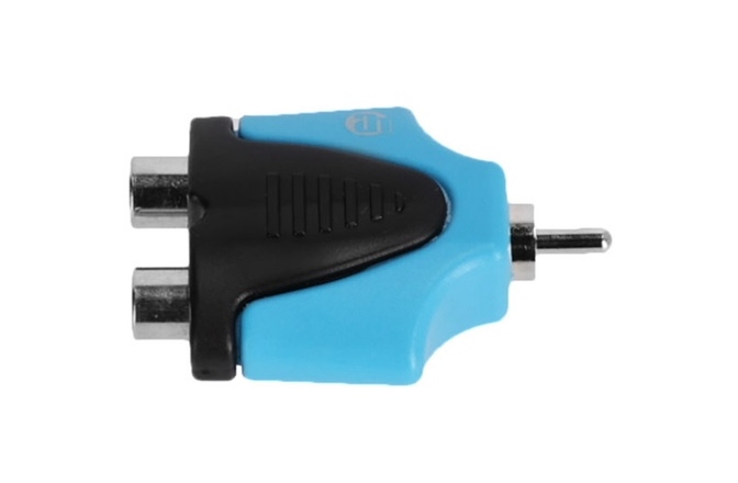 Adaptor RCA Adam Hall 4Star AY RF2 RM2 BLU LINE 2 x RCA female x RCA male