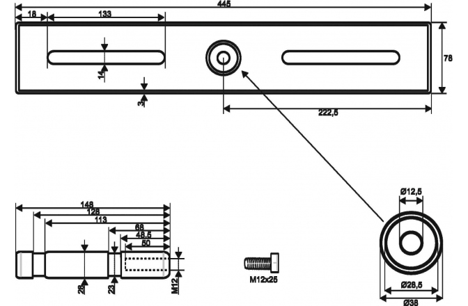 Adaptor vertical  Eurolite TAH-52 Truss Adapter w/ TV Pin