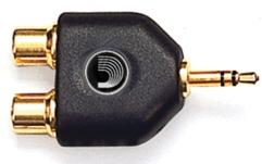 Adaptor Y Daddario D'Addario 2xRCAf - miniTRS