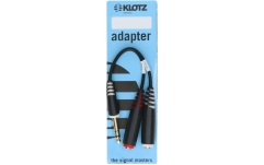 Adaptor Y e-drum Klotz E-Drum splitter - Y adapterTRS 6.3 mm - 2 x TS socket 6.3 mm