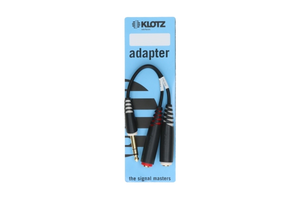 E-Drum splitter - Y adapterTRS 6.3 mm - 2 x TS socket 6.3 mm
