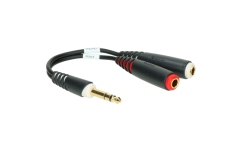 Adaptor Y e-drum Klotz E-Drum splitter - Y adapterTRS 6.3 mm - 2 x TS socket 6.3 mm