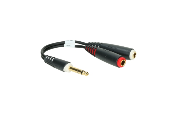 Adaptor Y e-drum Klotz E-Drum splitter - Y adapterTRS 6.3 mm - 2 x TS socket 6.3 mm