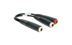 Adaptor Y e-drum Klotz E-Drum splitter - Y adapterTRS socket 6.3 mm - 2 x TS socket 6.3 mm 0,2 m