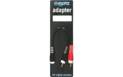 Adaptor Y stereo scurt Klotz Y adapter - shortTRS socket 3.5 mm - 2 x RCA - 0,2m