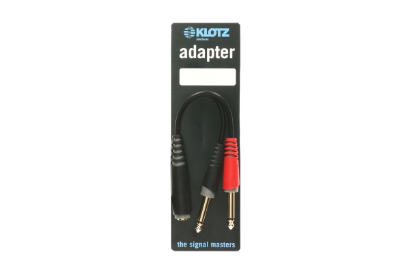 Y adapter - shortTRS socket 6.3 mm - 2 x TS 6.3 mm 0.2 m