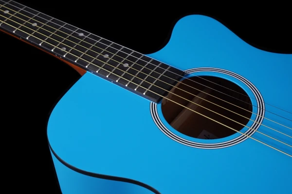 Brunswick BF100 Grand Auditorium Cutaway - Sky Blue — 3