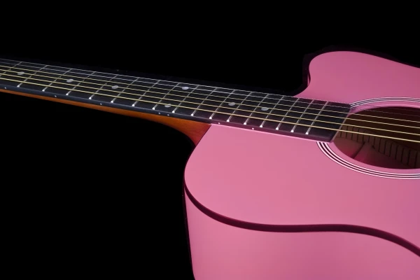 Brunswick BF100 Grand Auditorium Cutaway - Baby Pink — 4