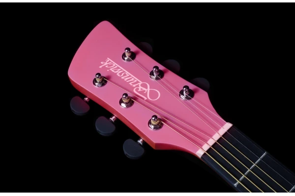Brunswick BF100 Grand Auditorium Cutaway - Baby Pink — 3