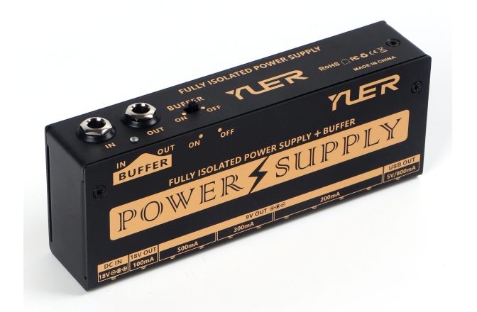 Alimentare multipla pedalboard YUER  PR-07 - Full Isolated Power Supply with Buffer