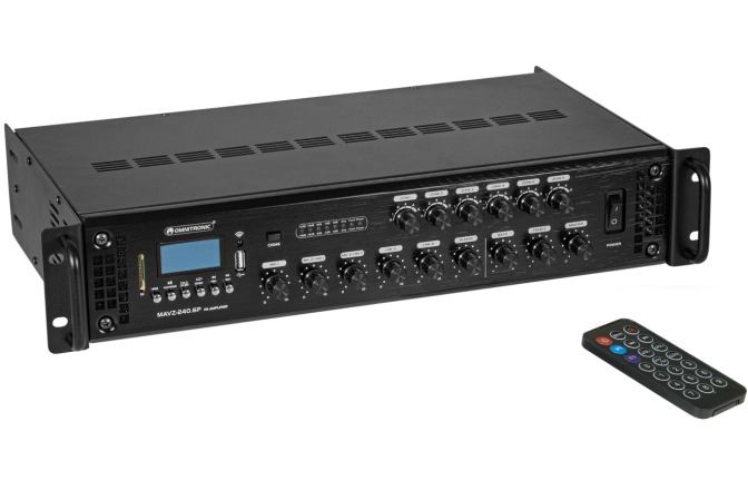Amplificator 240W/6zone Omnitronic MAVZ-240.6P PA Mixing Amplifier
