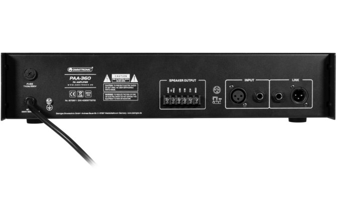 Amplificator 360W Omnitronic PAA-360 PA Amplifier