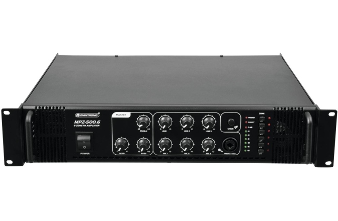 Amplificator 500W/6 zone Omnitronic MPZ-500.6 PA Mixing Amplifier