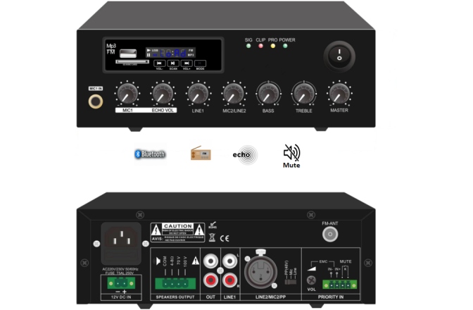Amplificator adresare publică CKS PA-160M