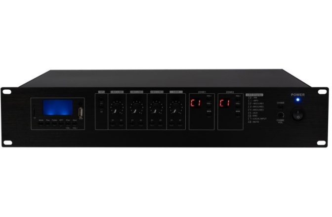Amplificator cu 2 Zone 120W CKS PAZ-1202 USB, SD, FM, Bluetooth