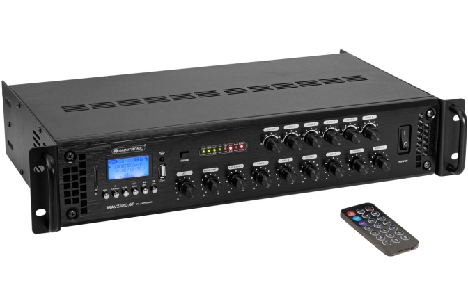 Amplificator cu 6 zone Omnitronic MAVZ-120.6P PA Mixing Amplifier