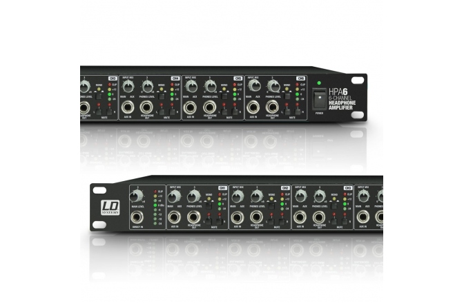 Amplificator de căști cu 6 canale LD Systems HPA-6