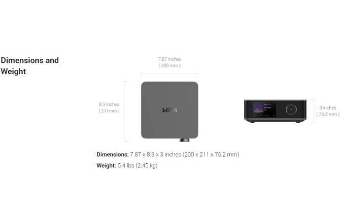 Amplificator de streaming WiiM AMP ULTRA 2 x 100W Space Grey