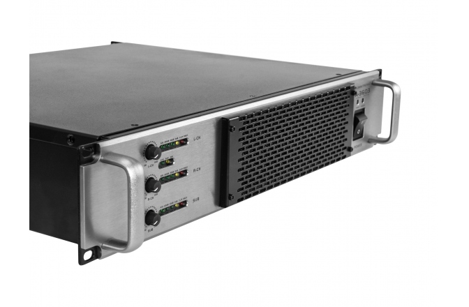 Amplificator PA cu 3 canale cu rețea crossover Omnitronic A-3603 Class-D 2.1 Amplifier
