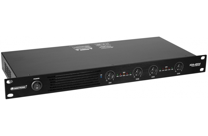 Amplificator PA stereo cu SMPS, 4 canale Omnitronic XDA-1204 4-Channel Class D Amplifier