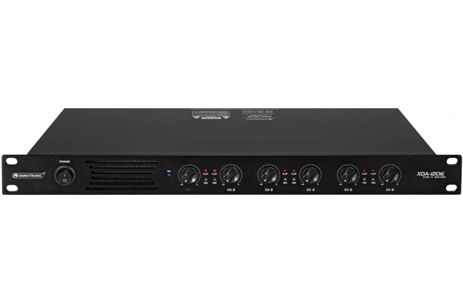 Amplificator PA stereo cu SMPS, 6 canale Omnitronic XDA-1206 6-Channel Class D Amplifier