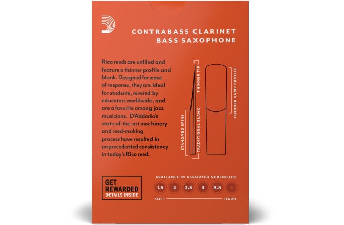 Ancie clarinet contrabas și saxofon bas Daddario Woodwinds Contra Clarinet/Bass Sax 1.5 