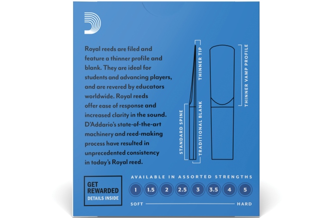 Ancie Clarinet Eb Daddario Woodwinds Royal Eb Clarinet 3.5 