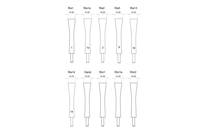 Ancie fagot Medir Bassoon cane, gouged and profiled ba111