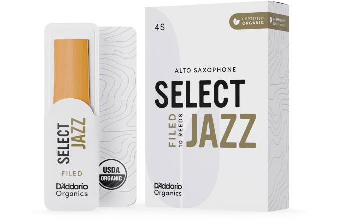 Ancie pentru Saxofon Alto Daddario Woodwinds Organic Select Jazz Filed Alto Saxophone 4 Soft 