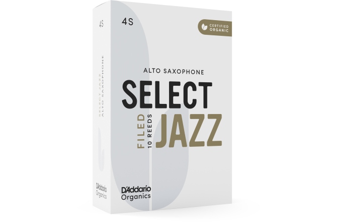 Ancie pentru Saxofon Alto Daddario Woodwinds Organic Select Jazz Filed Alto Saxophone 4 Soft 