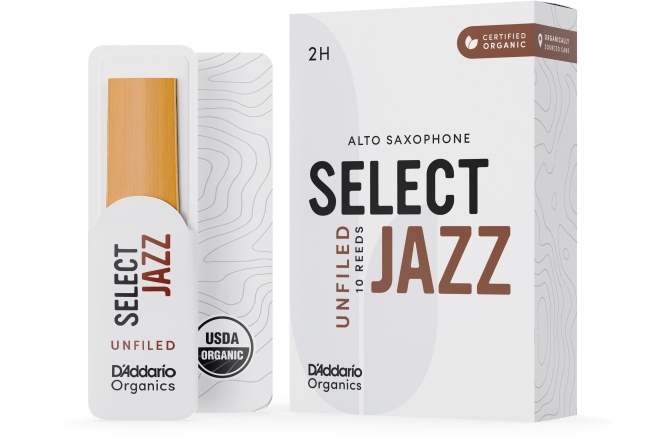 Ancie pentru Saxofon Alto  Daddario Woodwinds Organic Select Jazz Unfiled Alto Saxophone 2 Hard