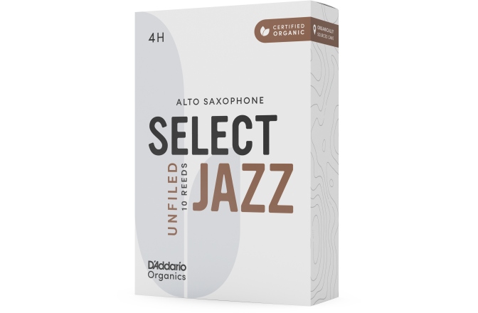 Ancie pentru Saxofon Alto Daddario Woodwinds Organic Select Jazz Unfiled Alto Saxophone 4 Hard 