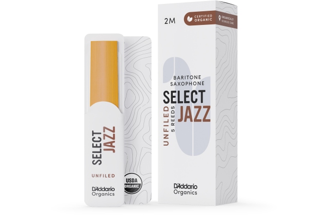 Ancie pentru Saxofon Bariton Daddario Woodwinds Organic Select Jazz Unfiled Baritone Saxophone 2 Medium 