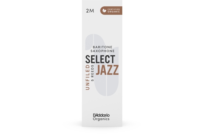 Ancie pentru Saxofon Bariton Daddario Woodwinds Organic Select Jazz Unfiled Baritone Saxophone 2 Medium 