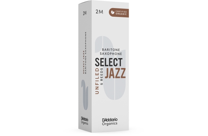 Ancie pentru Saxofon Bariton Daddario Woodwinds Organic Select Jazz Unfiled Baritone Saxophone 2 Medium 
