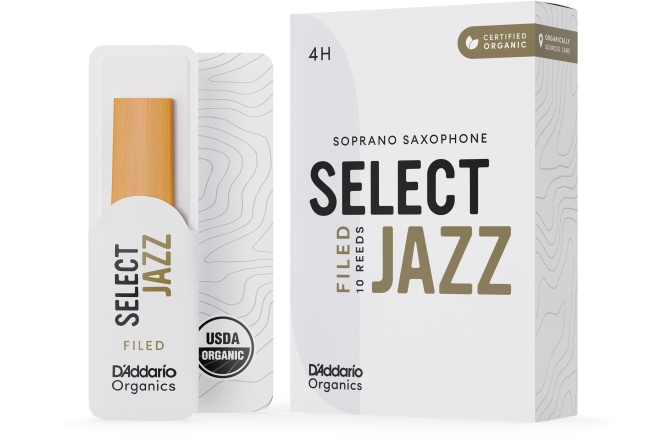 Ancie pentru Saxofon Sopran Daddario Woodwinds Organic Select Jazz Filed Soprano Saxophone 4 Hard 