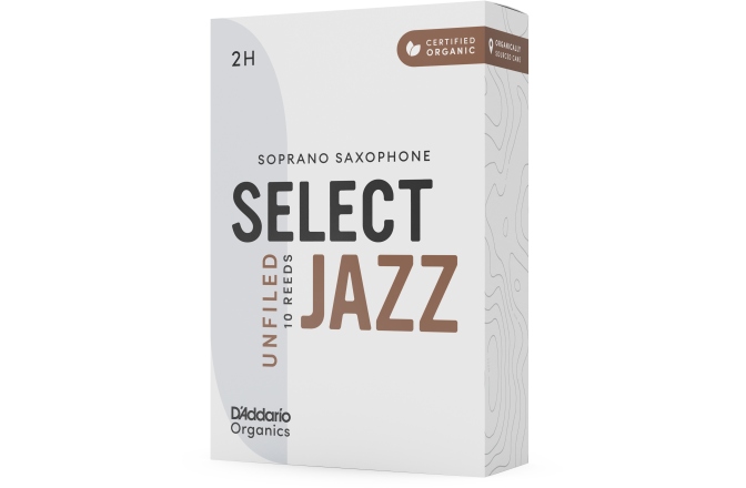 Ancie pentru Saxofon Sopran Daddario Woodwinds Organic Select Jazz Unfiled Soprano Saxophone 2 Hard 